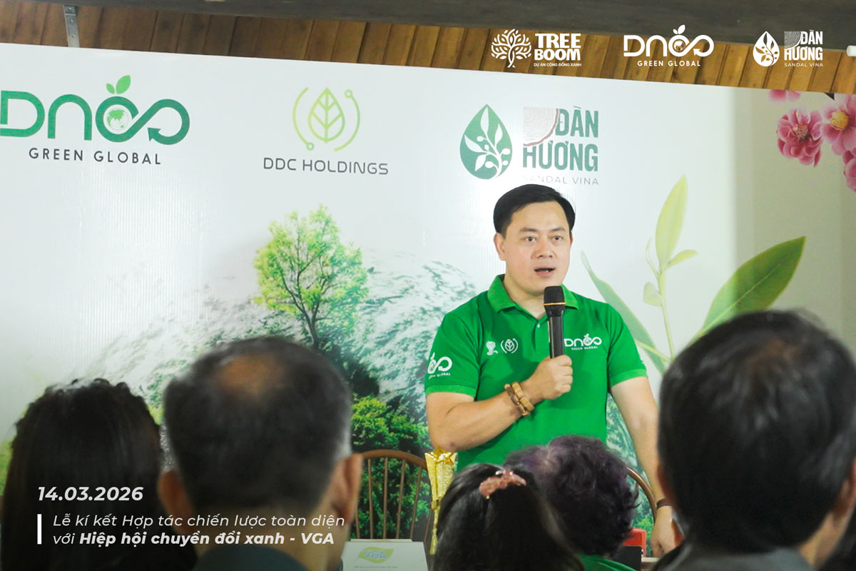 Đại diện DNCC – Ông Vũ Hoài Vũ chia sẻ tầm nhìn phát triển xanh